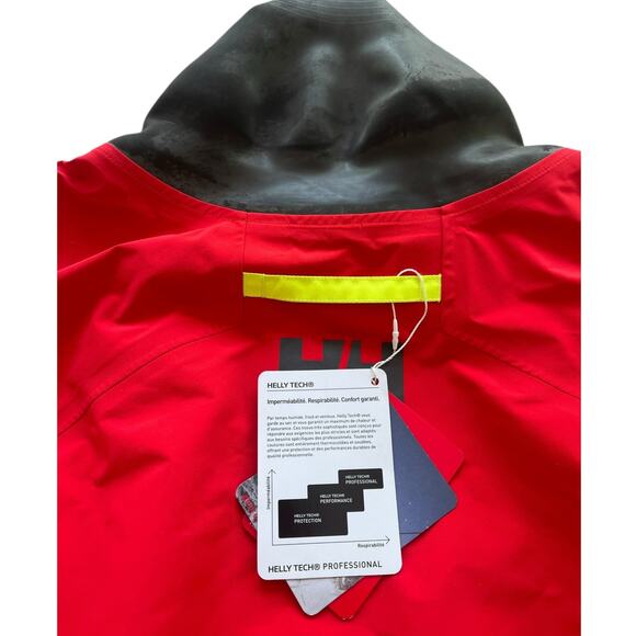 Men's L Ægir Race Light Smock 2.0 Helly Hansen Tech Professional Sailing | RED - Picture 13 of 16